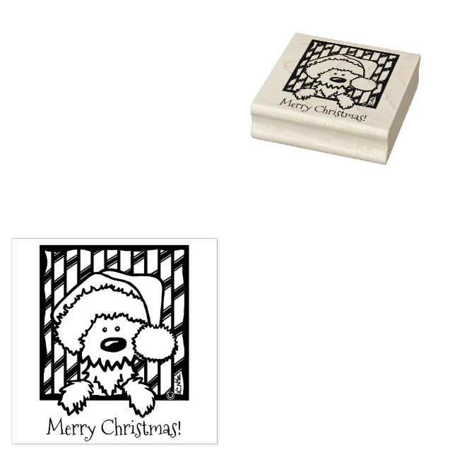 Sello De Caucho ©️ Kim Niles Navidades Westie Rubber Stamp (Sellado)