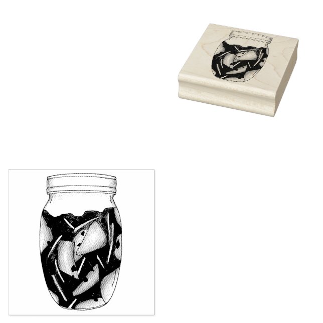 Sello De Caucho Kimchi Fermentó La Cocina Coreana De La Basura (Sellado)