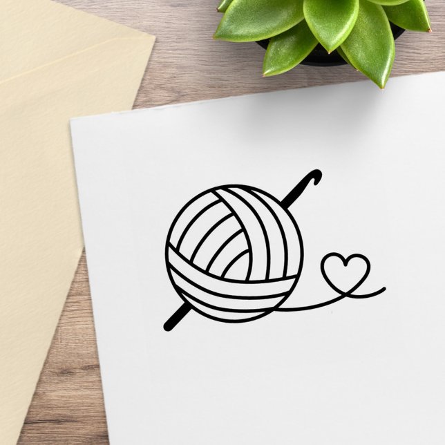 Sello De Caucho Knitting Crocheting Yarn (Subido por el creador)