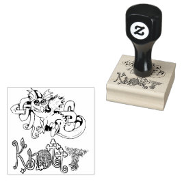 Sello De Caucho Knotty lil Celtic Knot Dragon
