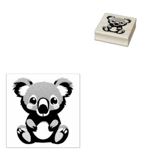 Sello De Caucho Koala Bear Crafting