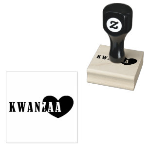 Sello De Caucho Kwanzaa Amo Gran Corazón Amo Kwanzaa