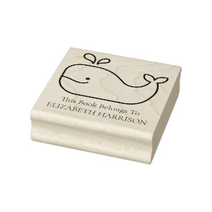 Sello De Caucho La ballena perrito personalizada
