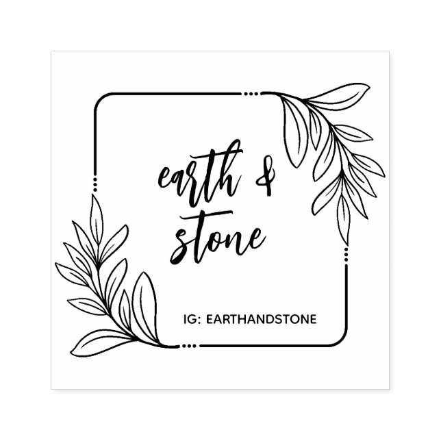 Sello De Caucho La caprichosa vegetación hecha a mano (Impresión)