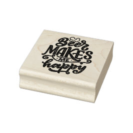 Sello De Caucho La cerveza me hace feliz