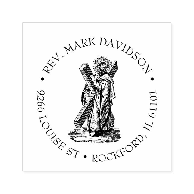 Sello De Caucho La Iglesia Católica de San Andrés (Impresión)