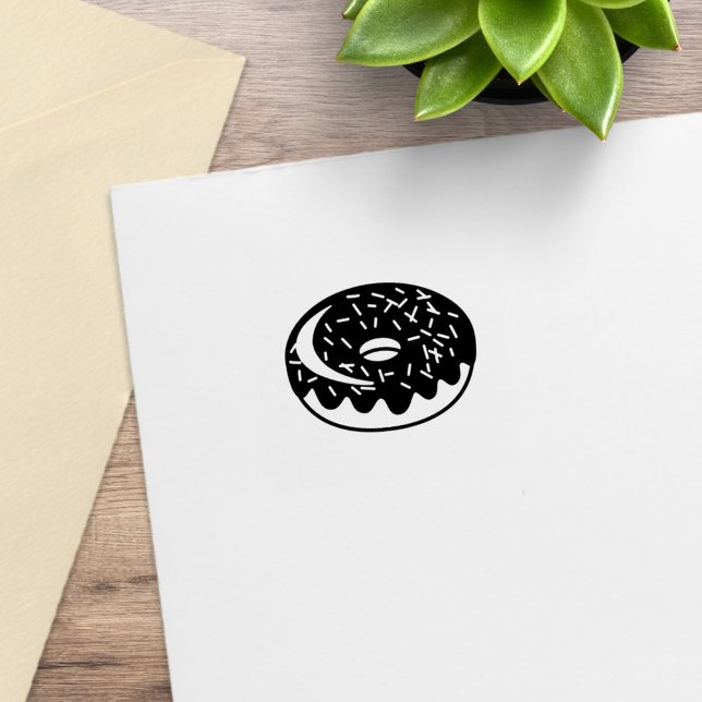 Sello De Caucho La lealtad de donut de chocolate consigue uno grat (Subido por el creador)