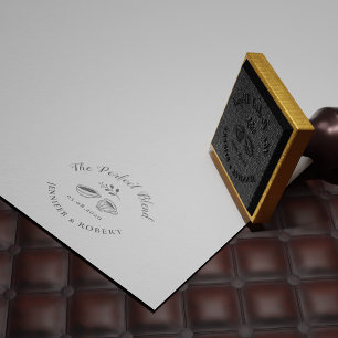 Sello De Caucho La marca de monograma de mezcla perfecta