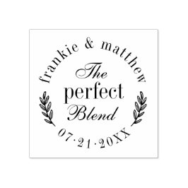 Sello De Caucho La mezcla perfecta | Elegant Script Wedding Favor