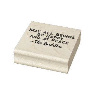 Sello De Caucho La oración de Metta puede ser feliz y en paz