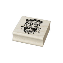 Sello De Caucho La preocupación termina cuando comienza la fe en D