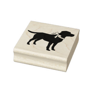 Sello De Caucho Labrador Perro Black Lab Puppy