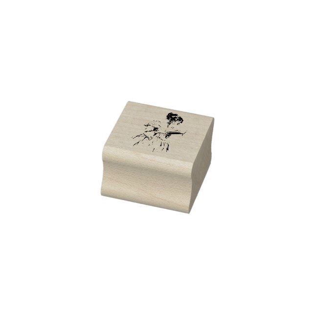 Sello De Caucho Lady Reading (Sello)