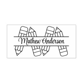 Sello De Caucho Lápiz Regreso a Clases