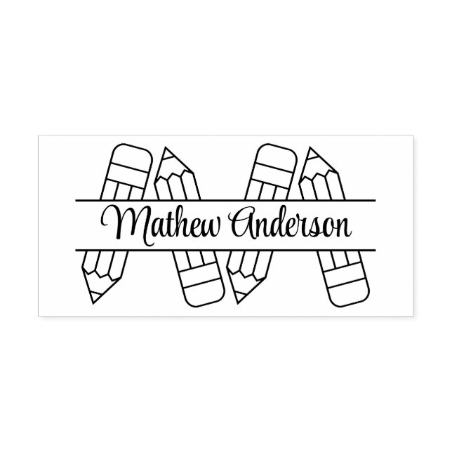 Sello De Caucho Lápiz Regreso a Clases (Impresión)