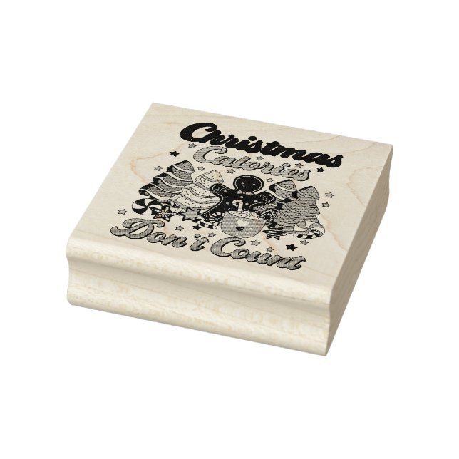 Sello De Caucho Las calorías de Navidad no cuentan (Sello)