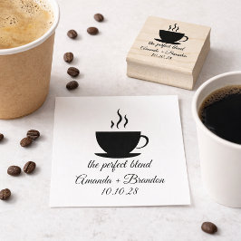 Sello De Caucho Las Gracias de Boda de Café La Mezcla Perfecta