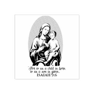 Sello De Caucho Las Promesas de Dios a María y Jesús - Isaías 9:6