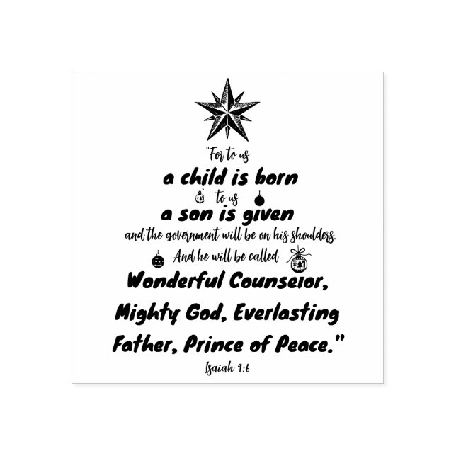 Sello De Caucho Las promesas del verso de la biblia de los Navidad (Impresión)