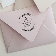 Laurel Monograma Nombre de la familia Dirección de