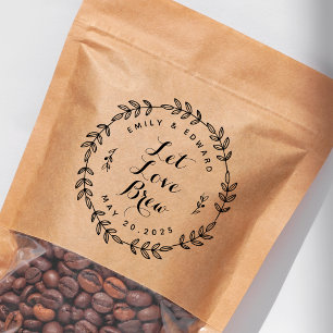 Sello De Caucho Laurel Wreath deja que el amor genere el favor de 