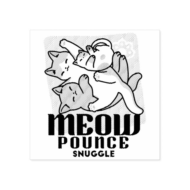 Sello De Caucho Laze Furr Days - Diseño de gatos perezosos (Impresión)