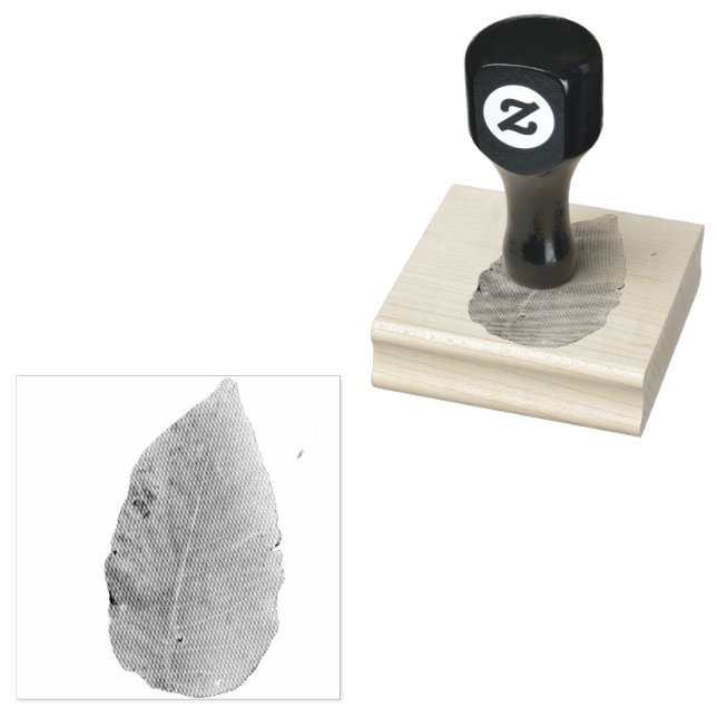 Sello De Caucho Leaf Rubber Stamp (Sellado)