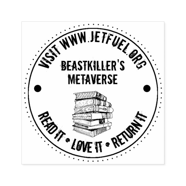 Sello De Caucho Léalo, ámelo, devuélvalo personalizado (Impresión)