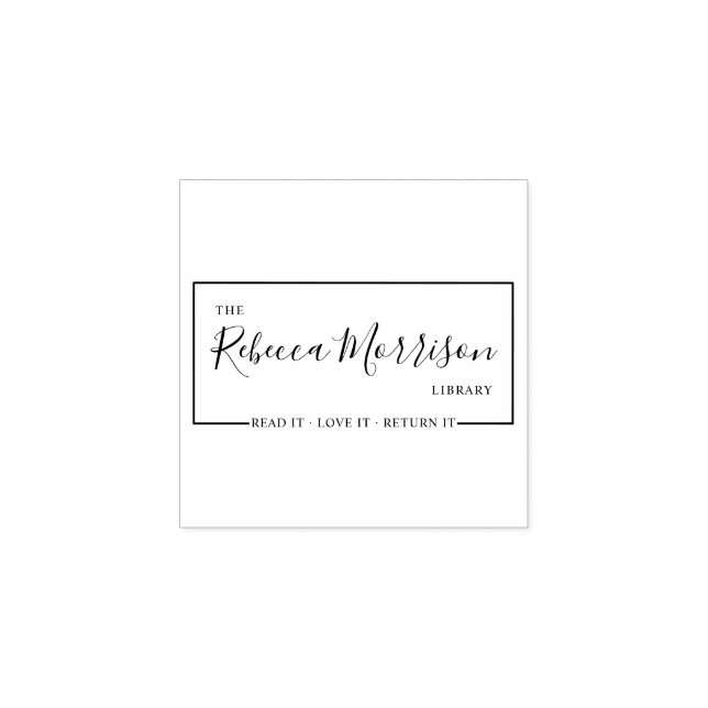 Sello De Caucho Léalo moderno Lo Ama Devolverlo | Biblioteca Perso (Impresión)