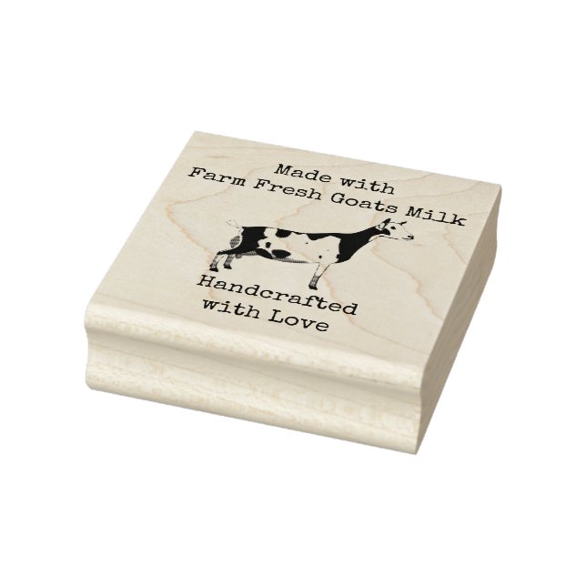 Sello De Caucho Leche de cabras fresca de granja - artesanal con a (Sello)