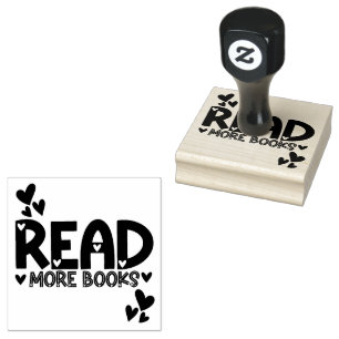 Sello De Caucho Lectura de libros Amor 