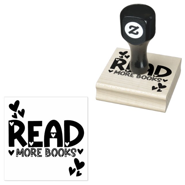 Sello De Caucho Lectura de libros Amor  (Sellado)