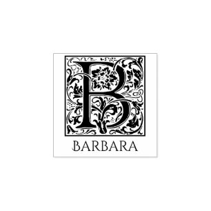 Sello De Caucho Letra B vintage primera letra con nombre