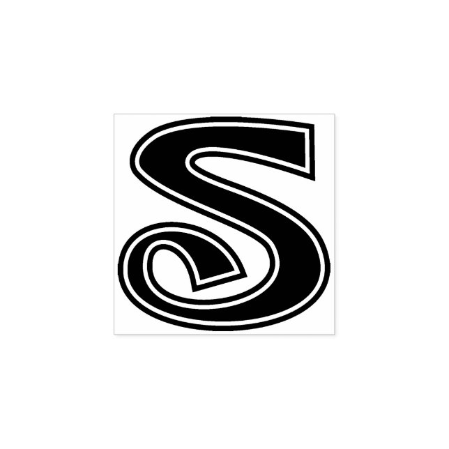 Sello De Caucho Letra distintiva "S" (Impresión)