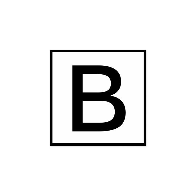 Sello De Caucho Letra individual personalizado (Impresión)