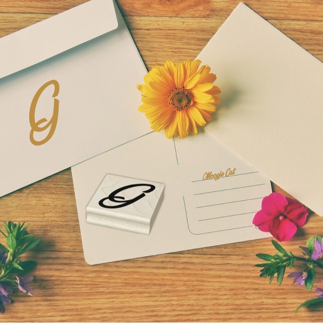 Sello De Caucho Letra inicial monograma G (Subido por el creador)