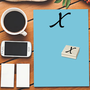 Sello De Caucho Letra inicial monograma X