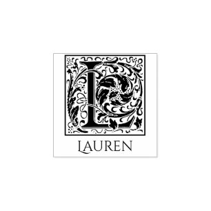 Sello De Caucho Letra L vintage primera carta personalizada