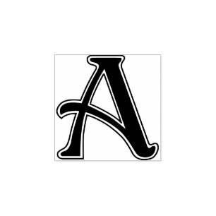 Sello De Caucho Letra nouveau a monograma