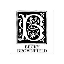 Letra ornamental alfabeta B monogramada
