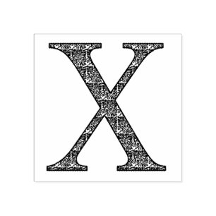 Sello De Caucho Letra X de monograma de Damasco medieval