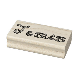 Sello De Caucho Letras de letra de tejido de Jesús