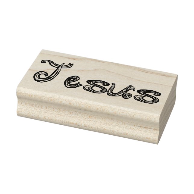 Sello De Caucho Letras de letra de tejido de Jesús (Sello)