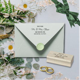 Sello De Caucho Letras negras simples y elegantes