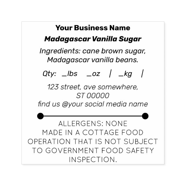 Sello De Caucho Ley de la pequeña empresa de algodón Estampilla de (Impresión)