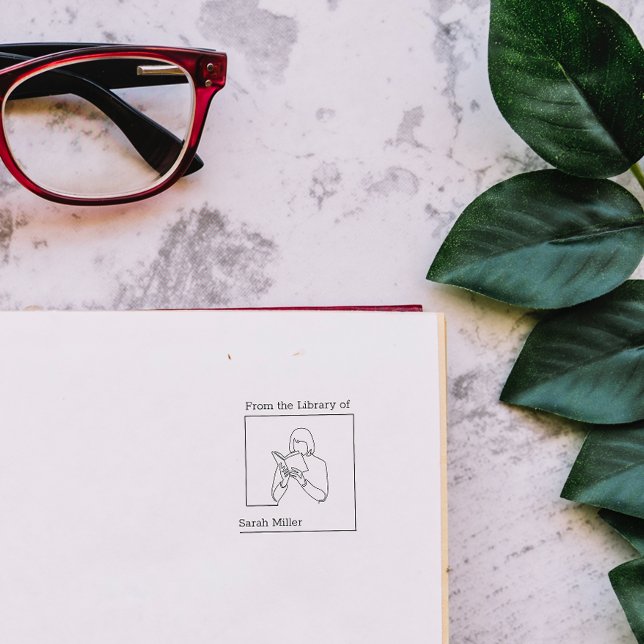 Sello De Caucho Leyendo El Libro De Maestros Modernos De La Biblio (Subido por el creador)