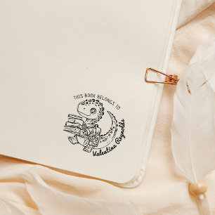 Sello De Caucho Librería Cute Baby Dino