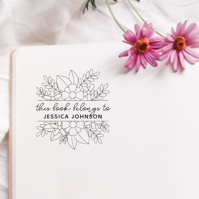 Sello De Caucho Libro de biblioteca de nombres personalizados de f (Subido por el creador)