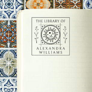 Sello De Caucho Libro de biblioteca de nombres personalizados de l