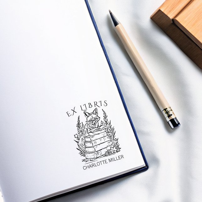 Sello De Caucho Libro de Fox de los ex Libris modernos (Subido por el creador)